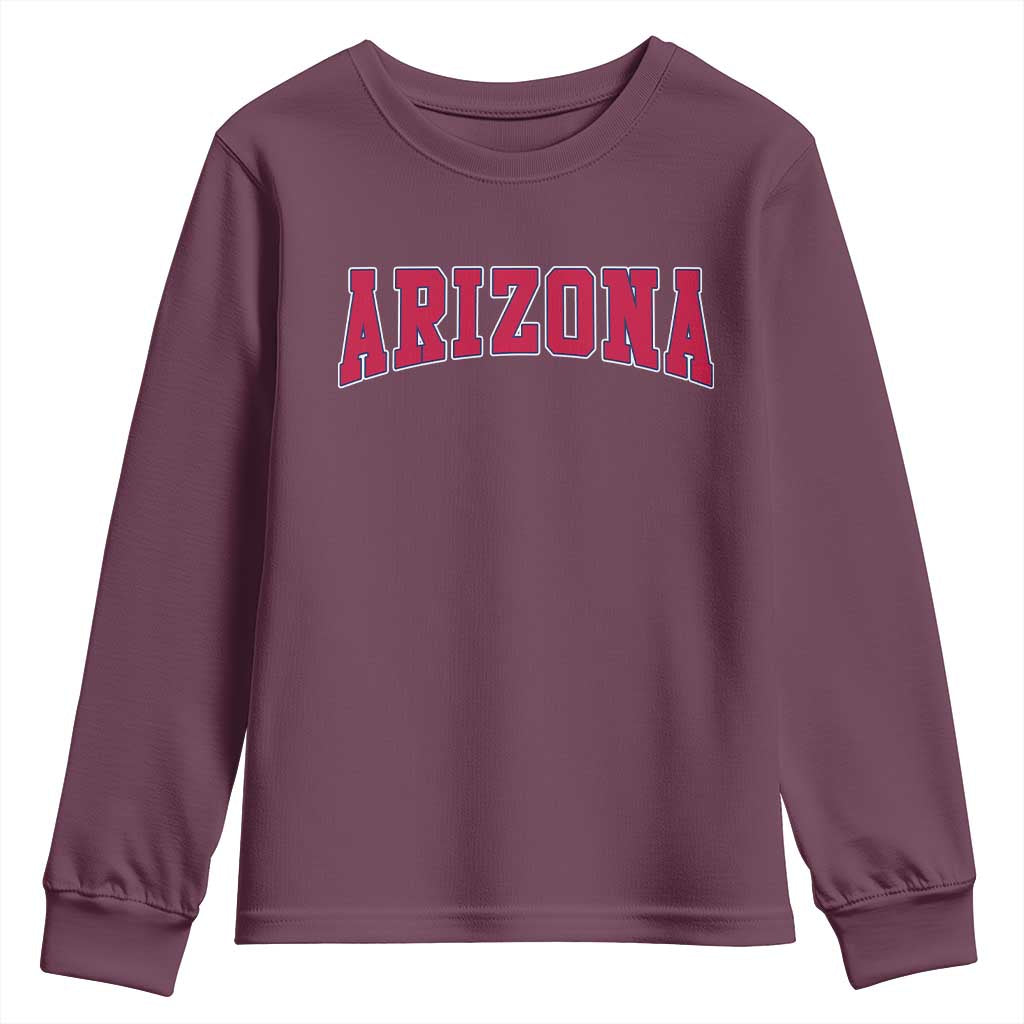 Arizona Sports Fan Vintage Bold Throwback AZ State Youth Sweatshirt