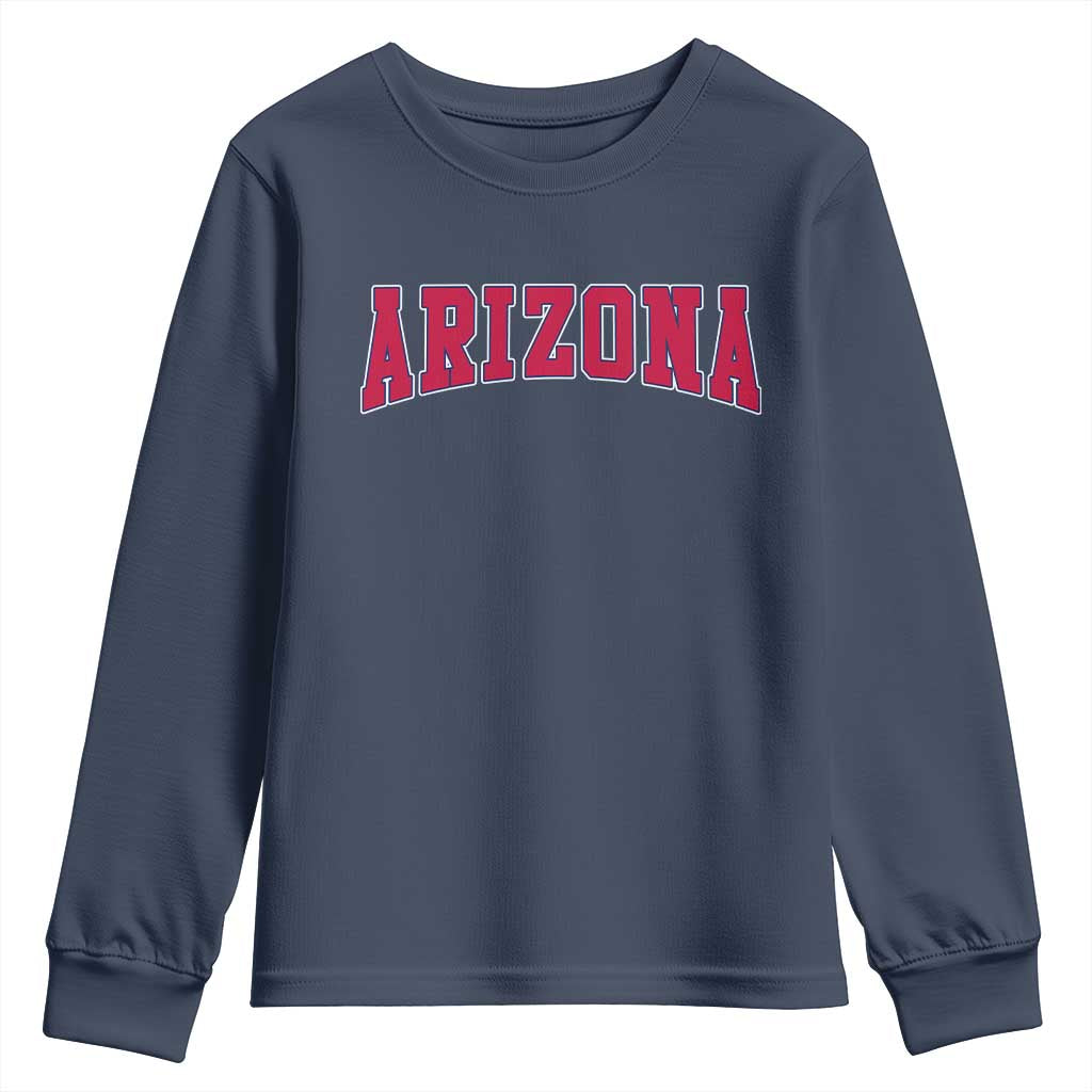 Arizona Sports Fan Vintage Bold Throwback AZ State Youth Sweatshirt