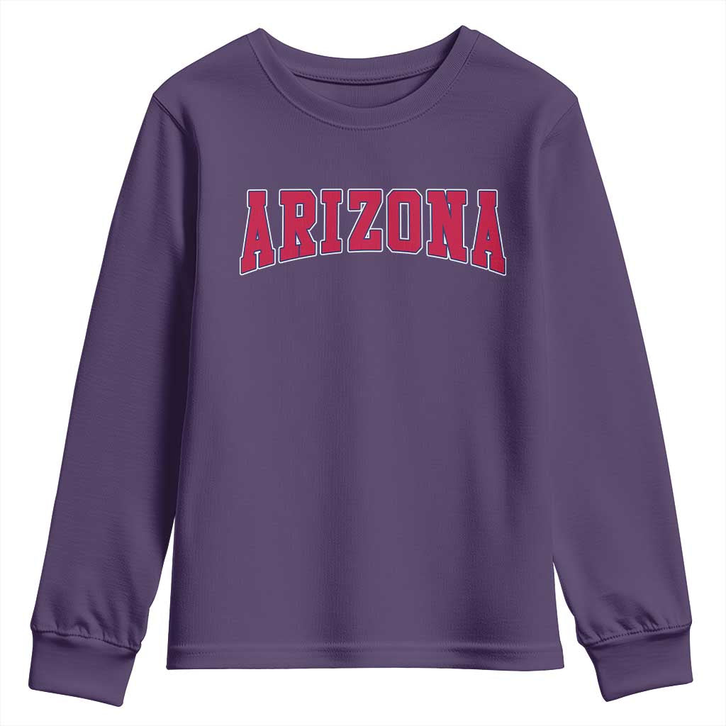 Arizona Sports Fan Vintage Bold Throwback AZ State Youth Sweatshirt