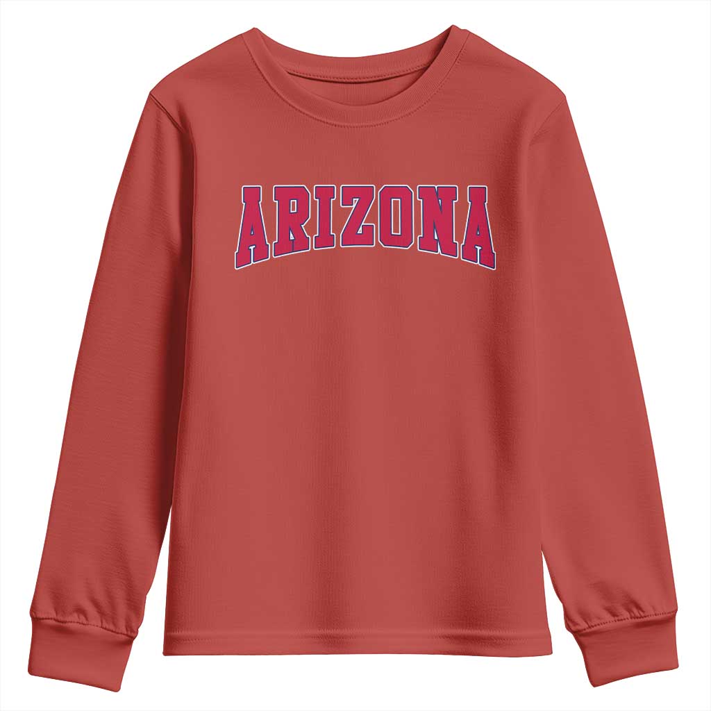 Arizona Sports Fan Vintage Bold Throwback AZ State Youth Sweatshirt