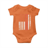 Illinois Pride Baby Onesie Vintage American Flag Distressed Varsity Aesthetic Letters IL State
