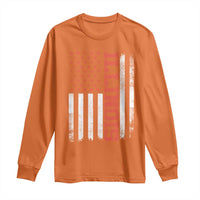 Illinois Pride Long Sleeve Shirt Vintage American Flag Distressed Varsity Aesthetic Letters IL State