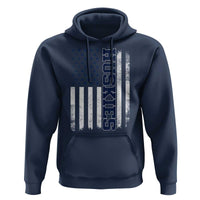 Husky Lover Sports Varsity Aesthetic Letters Vintage American Flag Hoodie