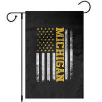 Michigan Pride Garden Flag Vintage American Flag Distressed Varsity Aesthetic Letters MI State