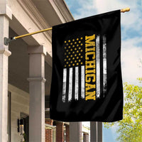 Michigan Pride Garden Flag Vintage American Flag Distressed Varsity Aesthetic Letters MI State