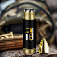 Michigan Pride Bullet Tumbler Vintage American Flag Distressed Varsity Aesthetic Letters MI State