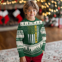 Michigan Pride Ugly Christmas Sweater Vintage American Flag Distressed Varsity Aesthetic Letters MI State