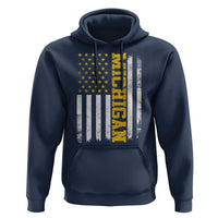 Michigan Pride Hoodie Vintage American Flag Distressed Varsity Aesthetic Letters MI State