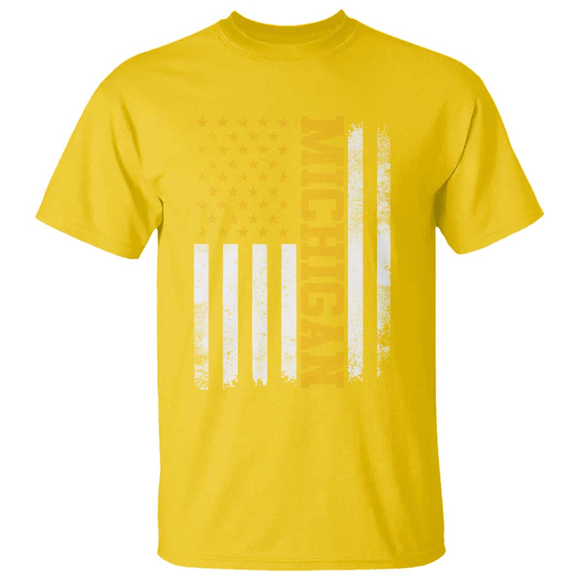 Michigan Pride T Shirt Vintage American Flag Distressed Varsity Aesthetic Letters MI State