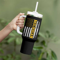 Michigan Pride Tumbler With Handle Vintage American Flag Distressed Varsity Aesthetic Letters MI State