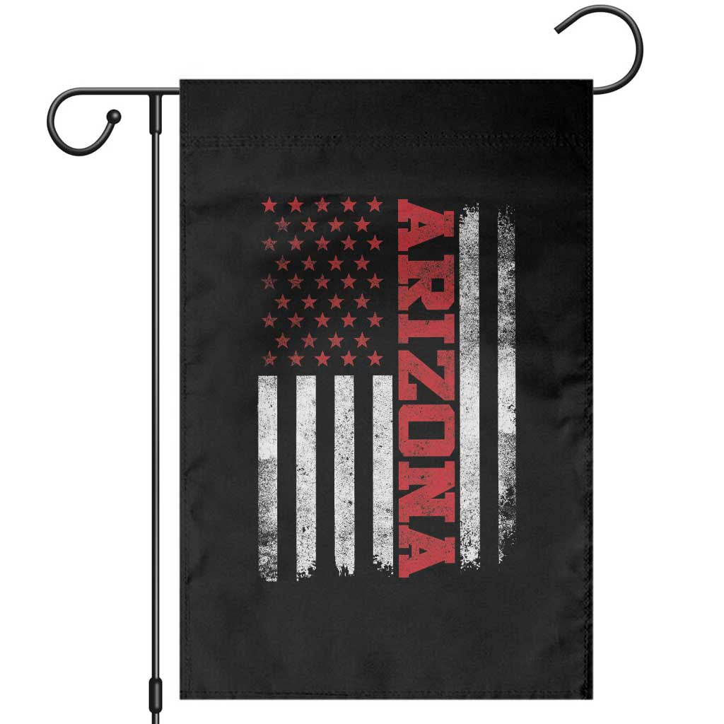 Arizona Pride Garden Flag Vintage American Flag Distressed Varsity Aesthetic Letters AZ State