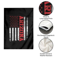 Arizona Pride Garden Flag Vintage American Flag Distressed Varsity Aesthetic Letters AZ State