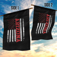 Arizona Pride Garden Flag Vintage American Flag Distressed Varsity Aesthetic Letters AZ State