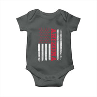 Arizona Pride Baby Onesie Vintage American Flag Distressed Varsity Aesthetic Letters AZ State