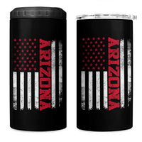 Arizona Pride 4 in 1 Can Cooler Tumbler Vintage American Flag Distressed Varsity Aesthetic Letters AZ State