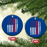 Arizona Pride Ceramic Ornament Vintage American Flag Distressed Varsity Aesthetic Letters AZ State