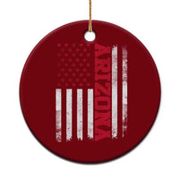 Arizona Pride Ceramic Ornament Vintage American Flag Distressed Varsity Aesthetic Letters AZ State
