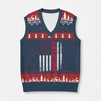 Arizona Pride V-Neck Knit Sweater Vest Vintage American Flag Distressed Varsity Aesthetic Letters AZ State