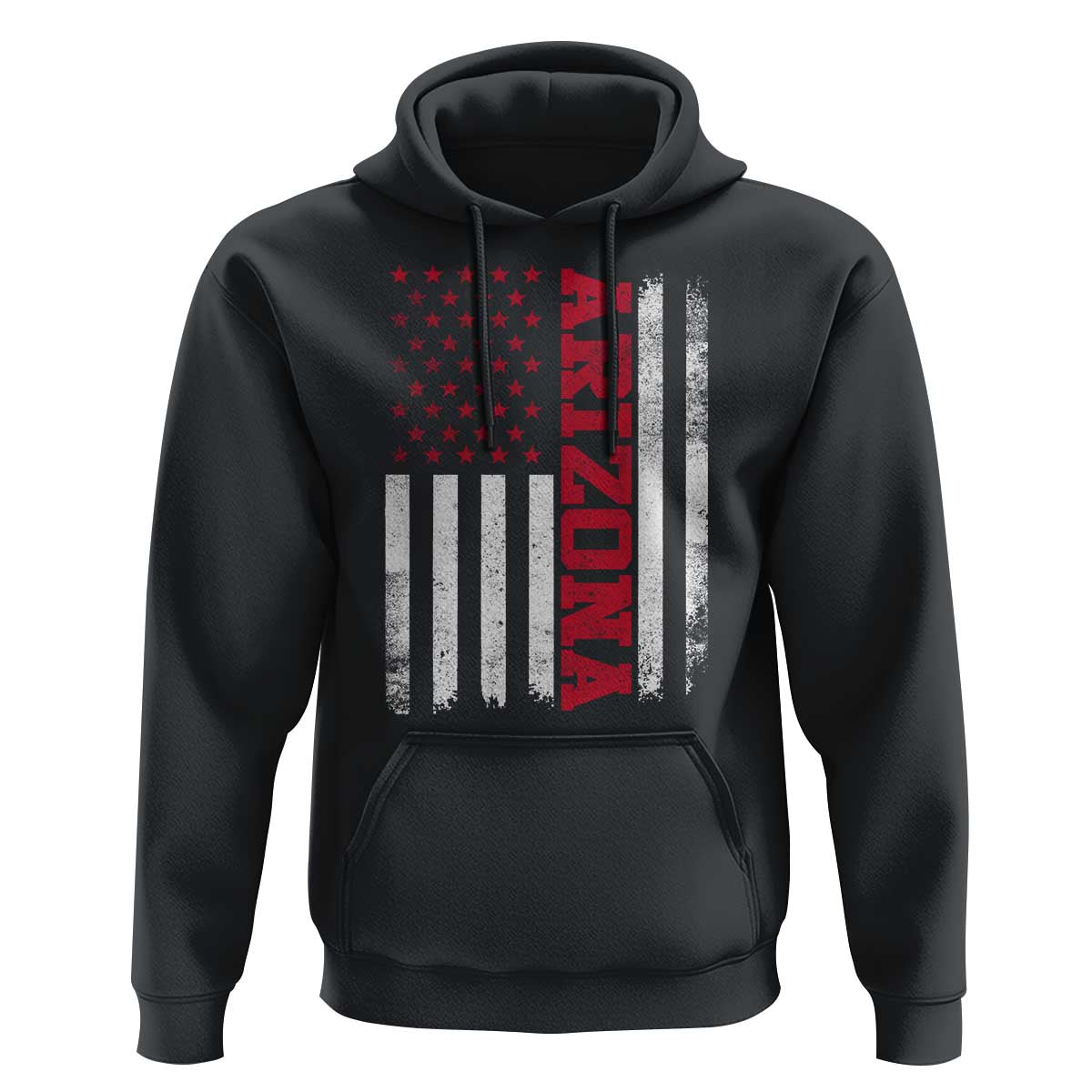Arizona Pride Hoodie Vintage American Flag Distressed Varsity Aesthetic Letters AZ State