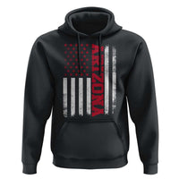 Arizona Pride Hoodie Vintage American Flag Distressed Varsity Aesthetic Letters AZ State