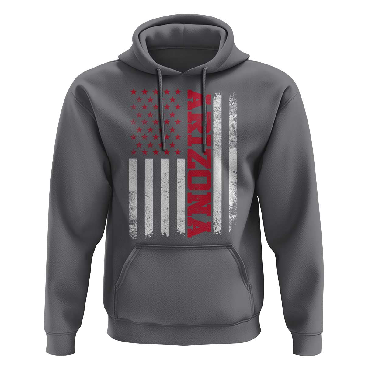Arizona Pride Hoodie Vintage American Flag Distressed Varsity Aesthetic Letters AZ State