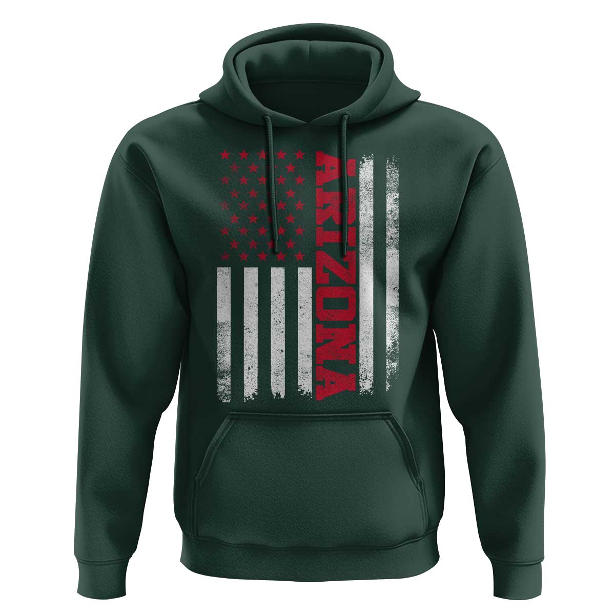 Arizona Pride Hoodie Vintage American Flag Distressed Varsity Aesthetic Letters AZ State