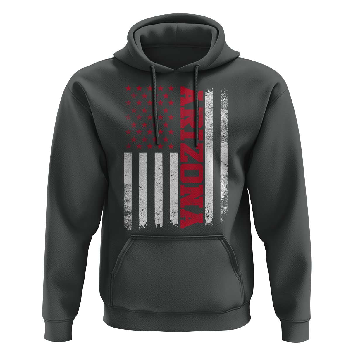Arizona Pride Hoodie Vintage American Flag Distressed Varsity Aesthetic Letters AZ State