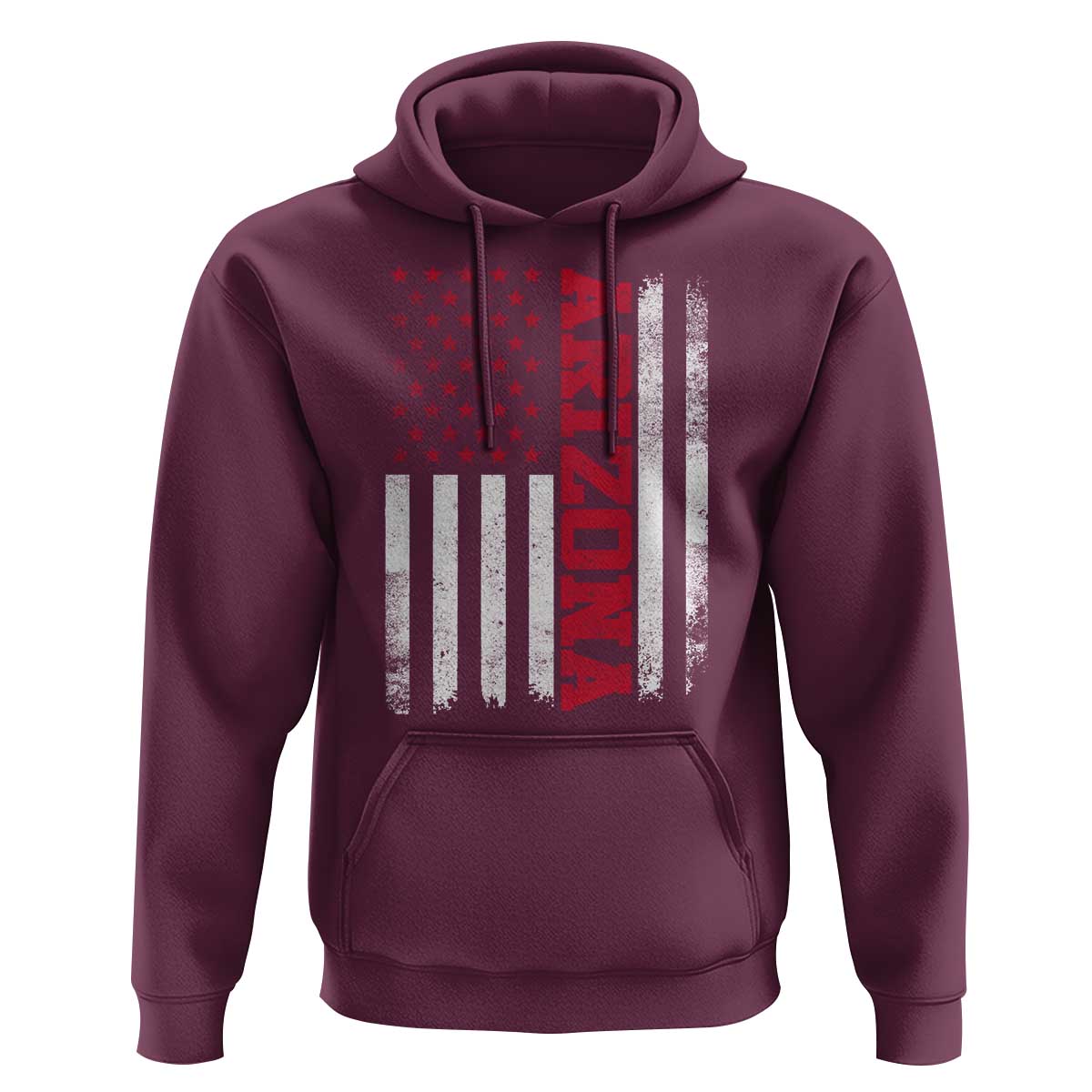 Arizona Pride Hoodie Vintage American Flag Distressed Varsity Aesthetic Letters AZ State