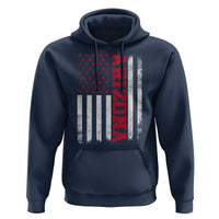 Arizona Pride Hoodie Vintage American Flag Distressed Varsity Aesthetic Letters AZ State
