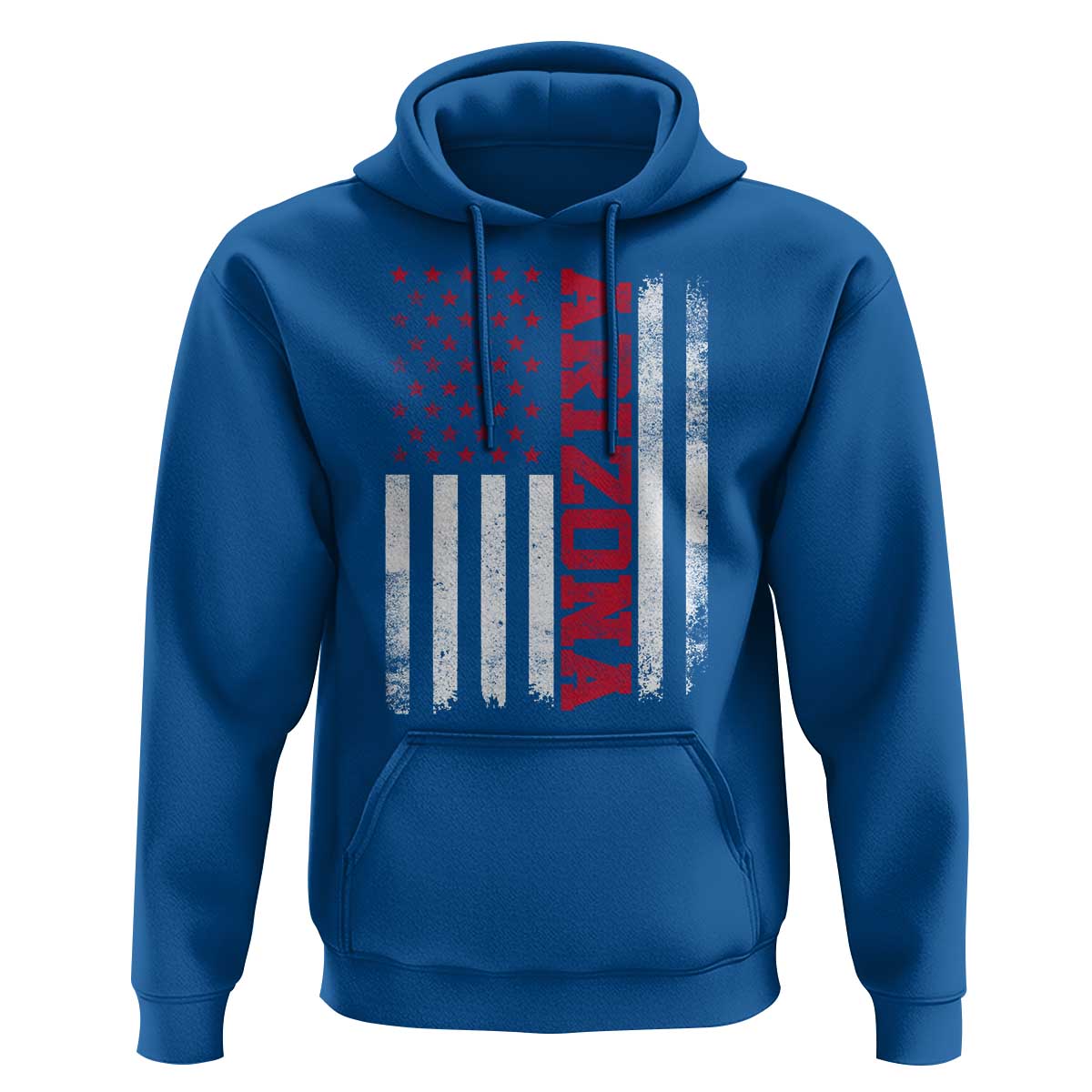 Arizona Pride Hoodie Vintage American Flag Distressed Varsity Aesthetic Letters AZ State