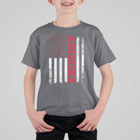 Arizona Pride T Shirt For Kid Vintage American Flag Distressed Varsity Aesthetic Letters AZ State