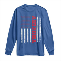 Arizona Pride Long Sleeve Shirt Vintage American Flag Distressed Varsity Aesthetic Letters AZ State