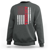 Arizona Pride Sweatshirt Vintage American Flag Distressed Varsity Aesthetic Letters AZ State