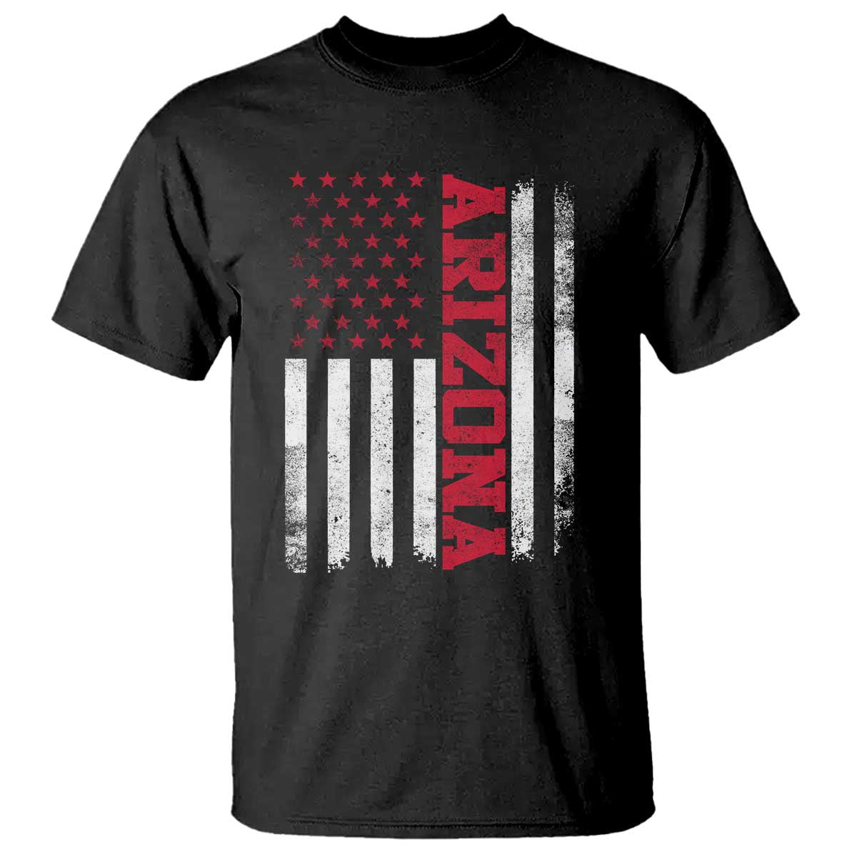 Arizona Pride T Shirt Vintage American Flag Distressed Varsity Aesthetic Letters AZ State