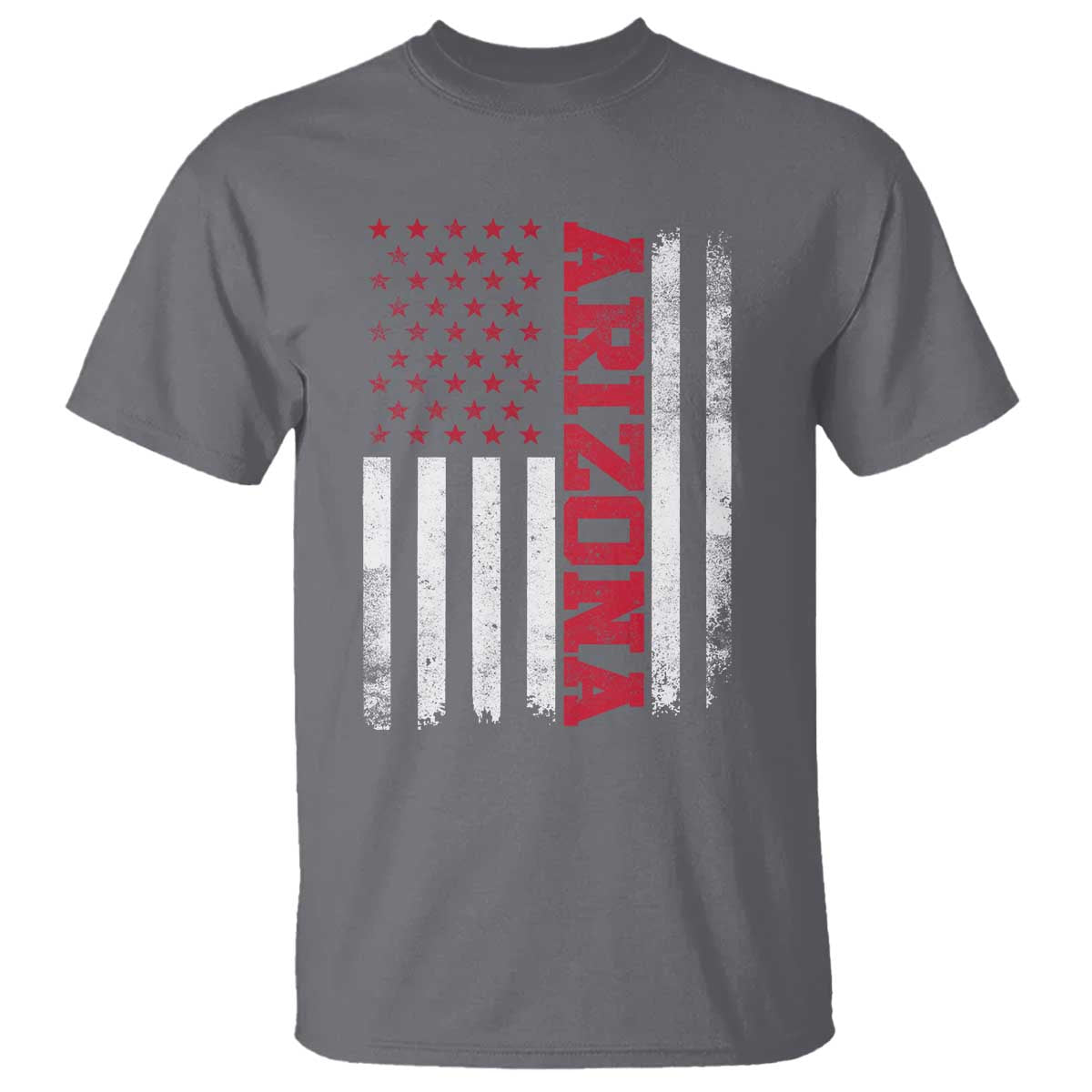 Arizona Pride T Shirt Vintage American Flag Distressed Varsity Aesthetic Letters AZ State
