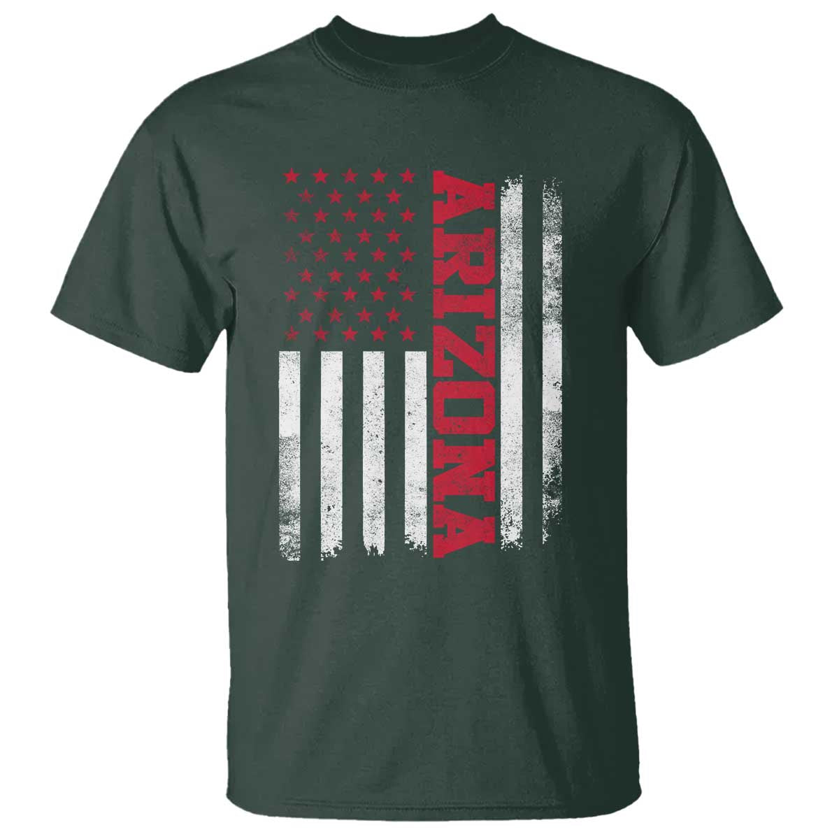 Arizona Pride T Shirt Vintage American Flag Distressed Varsity Aesthetic Letters AZ State