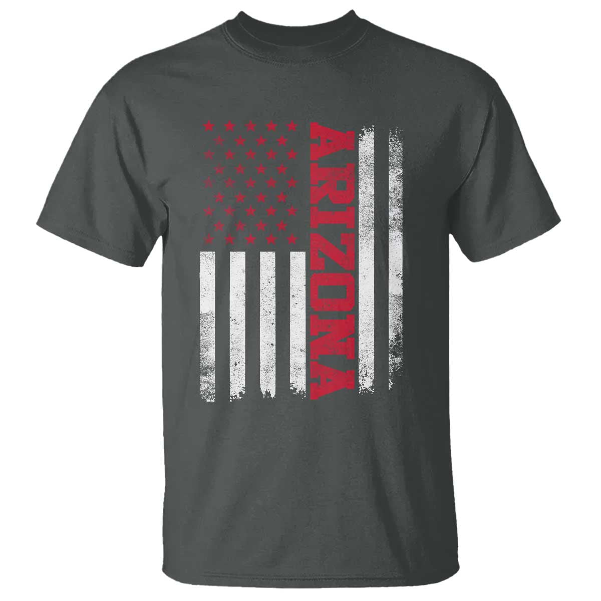 Arizona Pride T Shirt Vintage American Flag Distressed Varsity Aesthetic Letters AZ State
