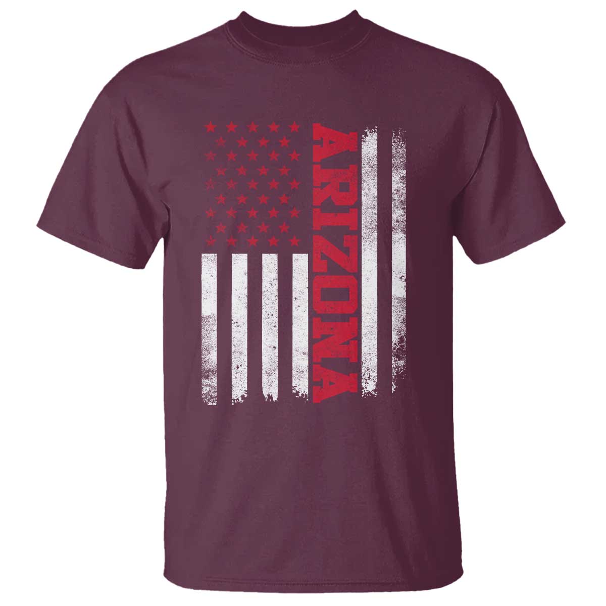 Arizona Pride T Shirt Vintage American Flag Distressed Varsity Aesthetic Letters AZ State