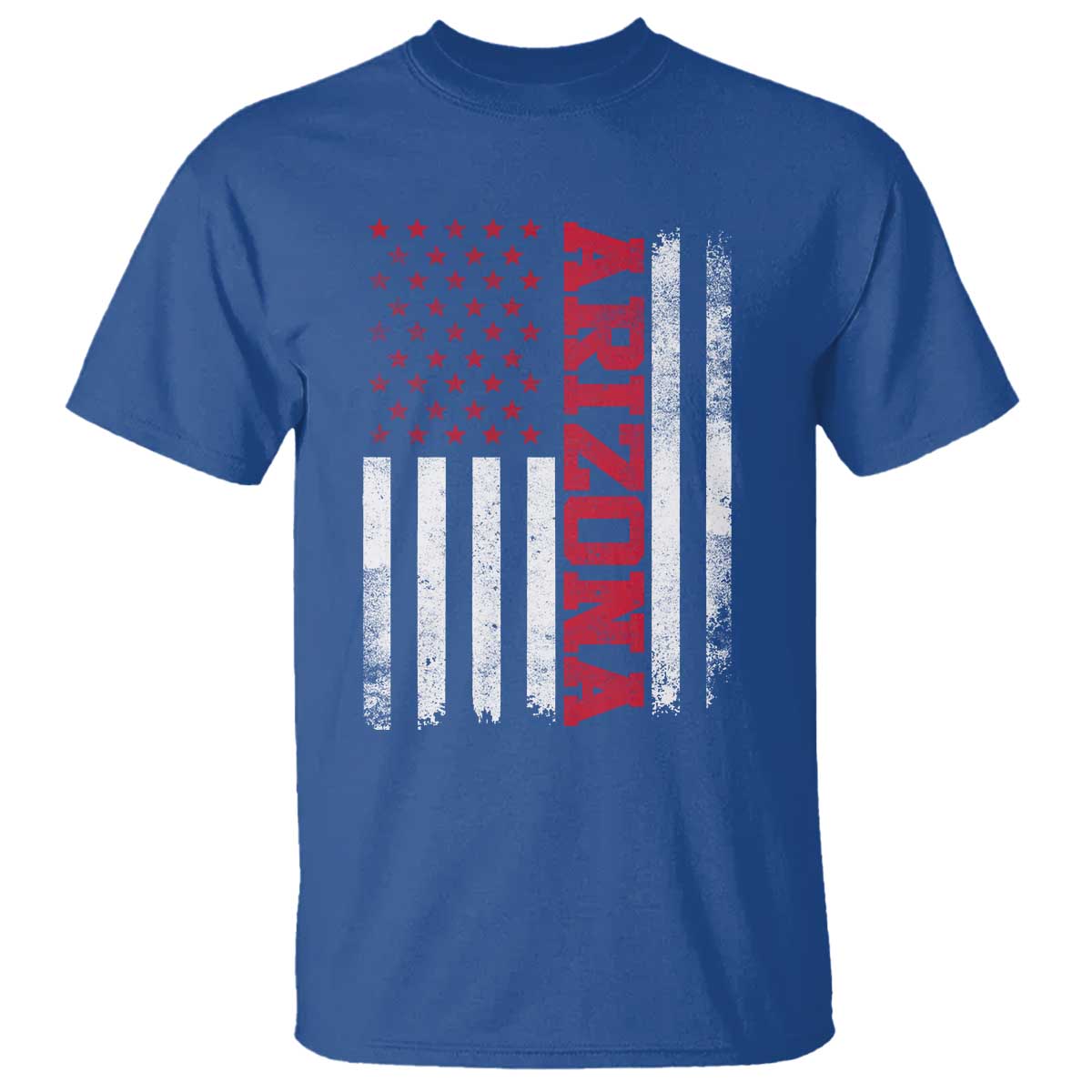 Arizona Pride T Shirt Vintage American Flag Distressed Varsity Aesthetic Letters AZ State