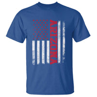 Arizona Pride T Shirt Vintage American Flag Distressed Varsity Aesthetic Letters AZ State