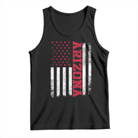 Arizona Pride Tank Top Vintage American Flag Distressed Varsity Aesthetic Letters AZ State