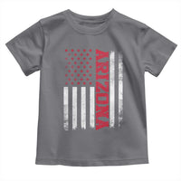 Arizona Pride Toddler T Shirt Vintage American Flag Distressed Varsity Aesthetic Letters AZ State