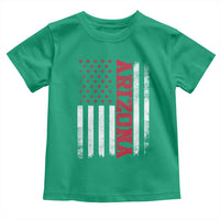 Arizona Pride Toddler T Shirt Vintage American Flag Distressed Varsity Aesthetic Letters AZ State