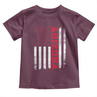 Arizona Pride Toddler T Shirt Vintage American Flag Distressed Varsity Aesthetic Letters AZ State