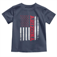 Arizona Pride Toddler T Shirt Vintage American Flag Distressed Varsity Aesthetic Letters AZ State