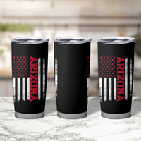Arizona Pride Tumbler Cup Vintage American Flag Distressed Varsity Aesthetic Letters AZ State