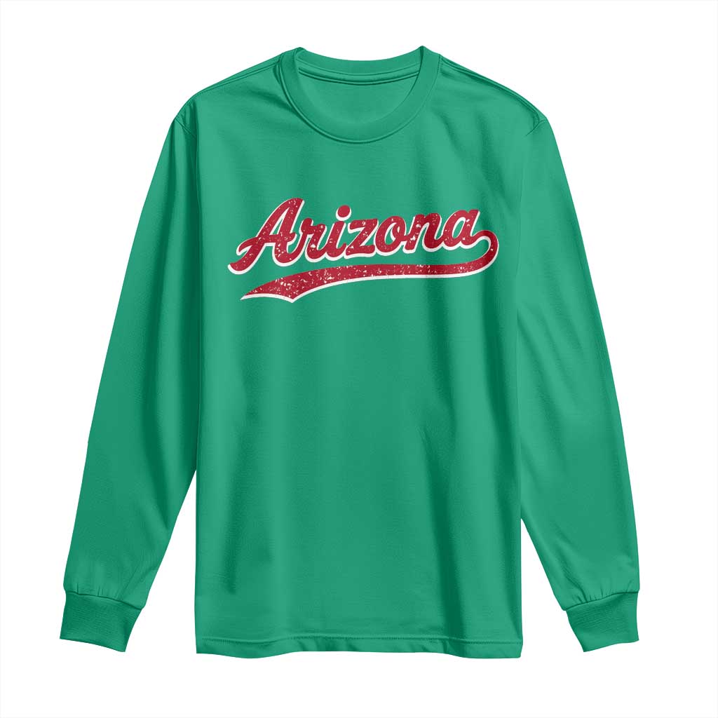 Arizona Varsity Script Classic Sports Jersey Style Long Sleeve Shirt