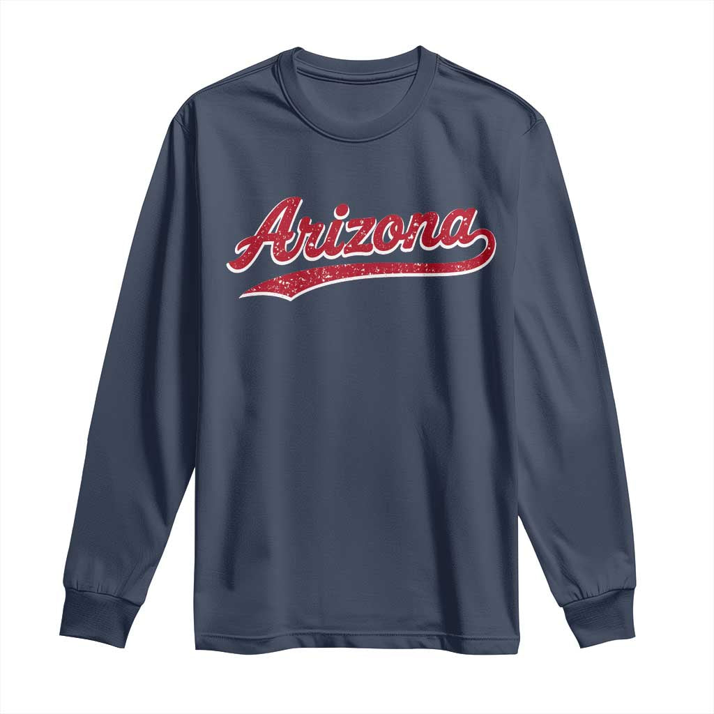 Arizona Varsity Script Classic Sports Jersey Style Long Sleeve Shirt