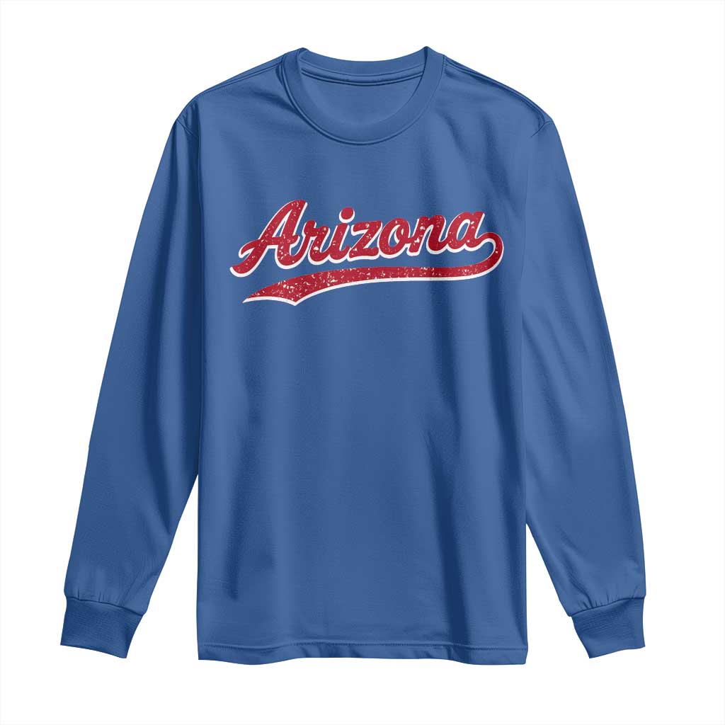 Arizona Varsity Script Classic Sports Jersey Style Long Sleeve Shirt