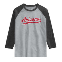 Arizona Varsity Script Classic Sports Jersey Style Raglan Shirt
